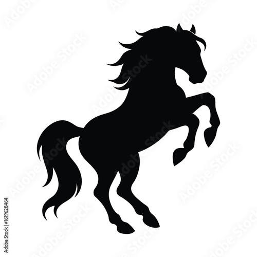 silhouette of a horse vector illustration. 