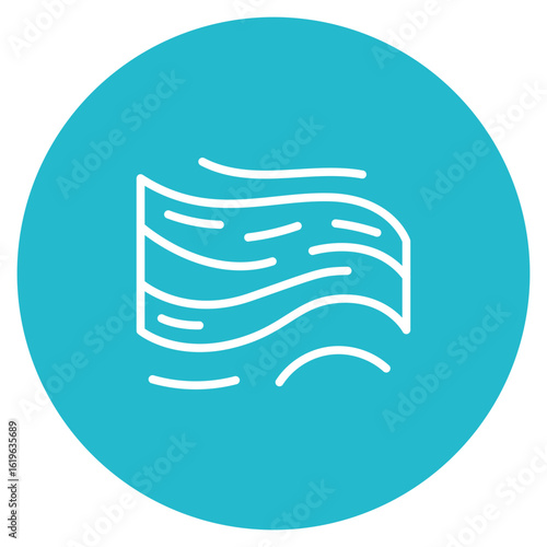 Windproof Fabric icon vector image. Can be used for Fabric Features.