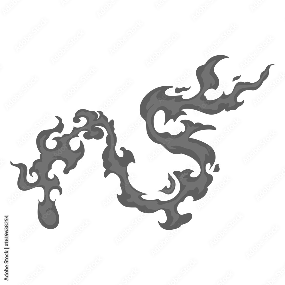 Obraz premium Flames Fire Smoke Illustration Element