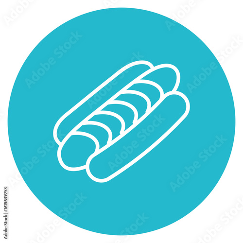 Hot Dog icon vector image. Can be used for Oktoberfest.