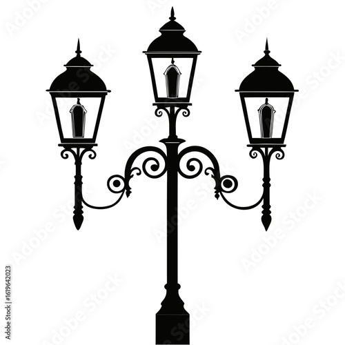 street lamp vector