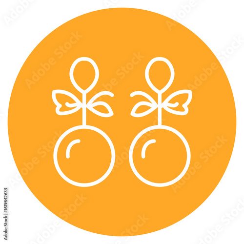 Earrings icon vector image. Can be used for Luxury.
