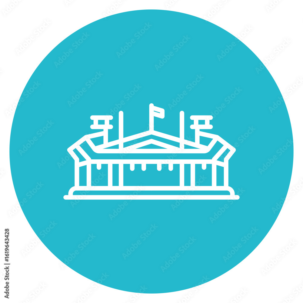 Fototapeta premium Stadium icon vector image. Can be used for Volleyball.