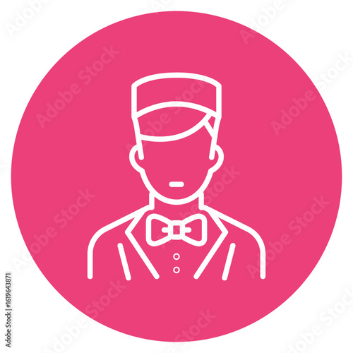 Male Croupier icon vector image. Can be used for Casino.