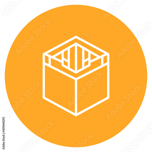 Moulding Box icon vector image. Can be used for Mettalurgy.