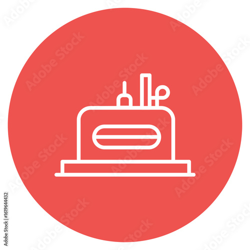Oxygen Furnance icon vector image. Can be used for Mettalurgy.