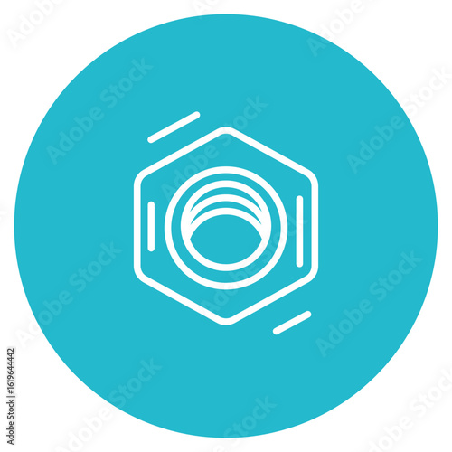 Nut icon vector image. Can be used for Mettalurgy.