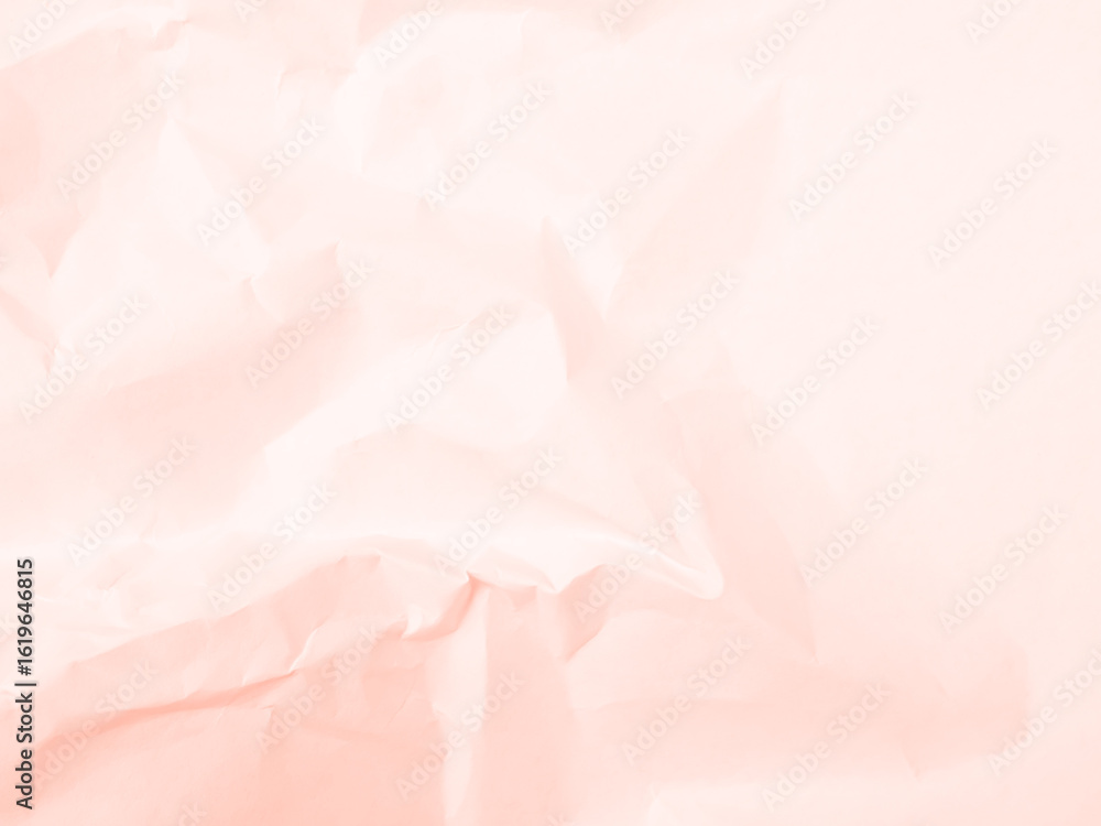 Fototapeta premium pink background crumpled paper wrapping gradation begie rose flower color texture vintage canvas, seamless pattern minimalism cardboard.