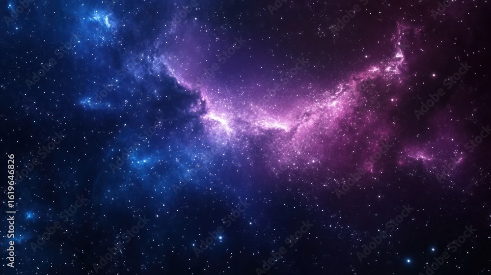 Obraz premium Deep space nebula with vibrant colors and scattered stars.