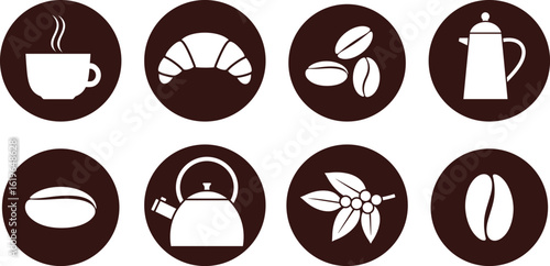 Coffee logo. Isolated coffe on white background