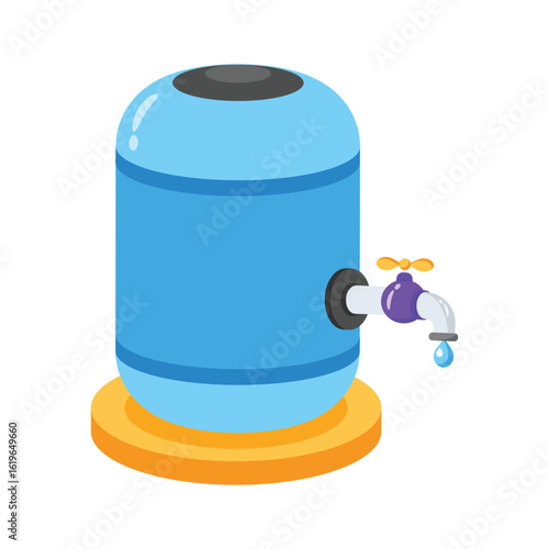 Get this amazing icon of water tank in modern style