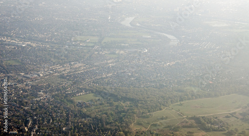 Aerial View of Richmond-Upon-Thames, Sheen and Barnes, West London