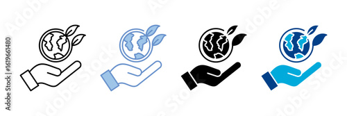 Green Future Icon Set Multiple Style Collection