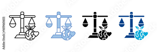 Ethical Impact Icon Set Multiple Style Collection