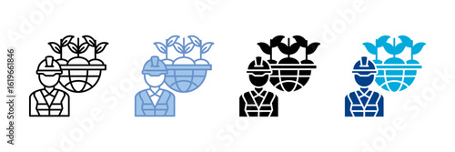Labor   Icon Set Multiple Style Collection
