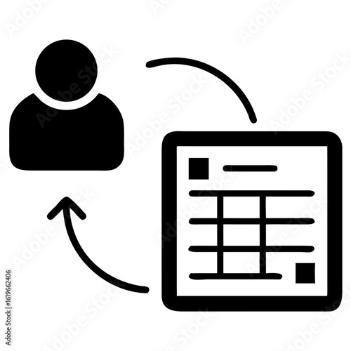 silhouette tax return icon vector silhouette