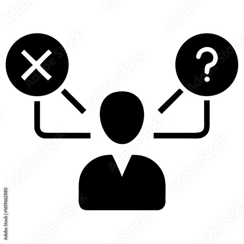 silhouette vector decision making icon vector silhouette