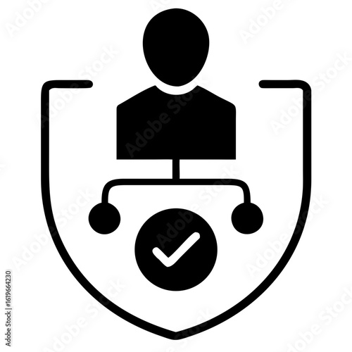 trust icon vector silhouette