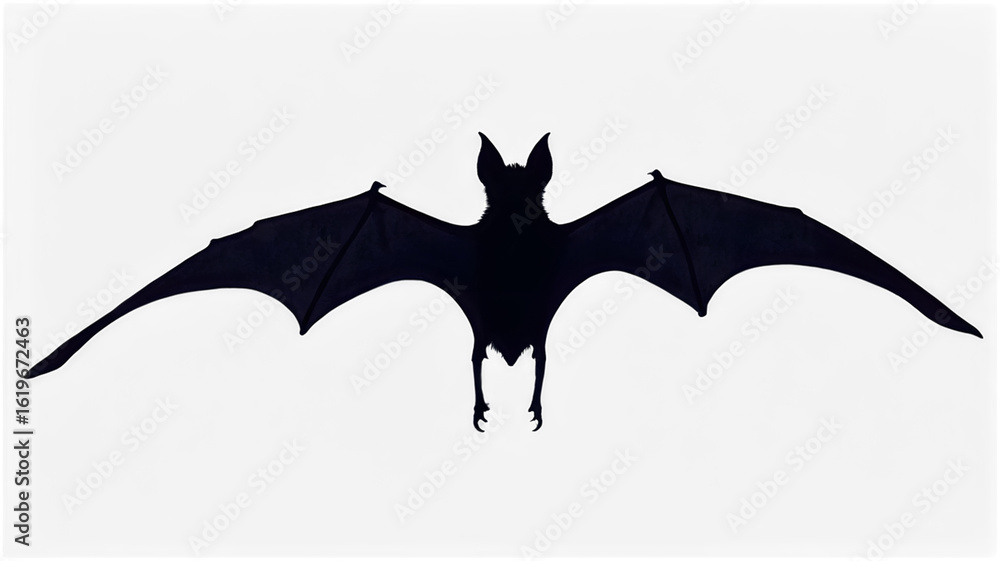Fototapeta premium Minimalist Bat Illustration — Transparent Background