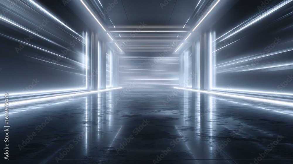 Obraz premium Neon corridor design