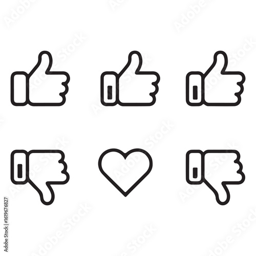 User reaction icons collection