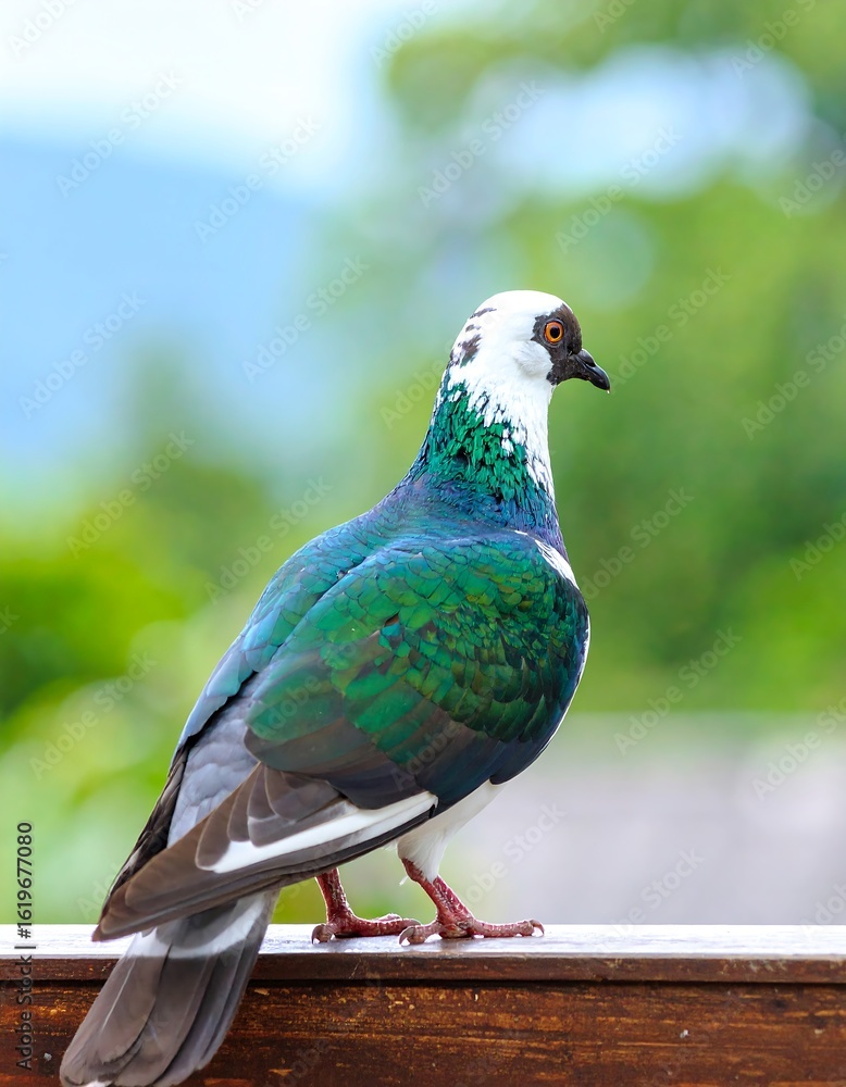 Obraz premium Pigeon in a park setting