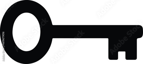 Silhouette key antique opening security access vector Illustrator