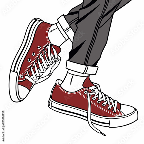 sport shoes vector