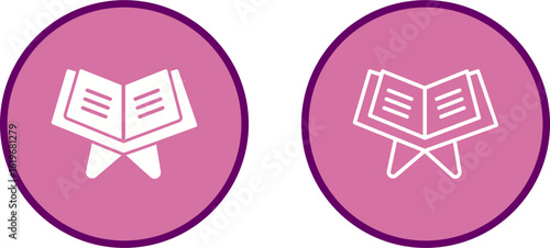 Reading Holy Book Vector Icon