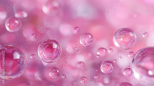 Soft Focus Pastel Pink Water Drops Abstract Background