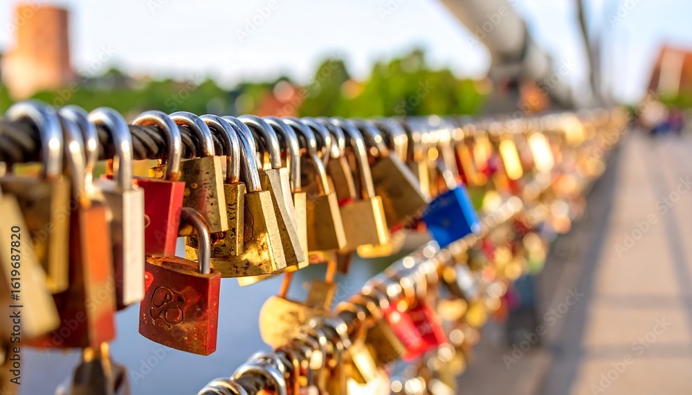 Obraz premium Love Locks adorn a bridge