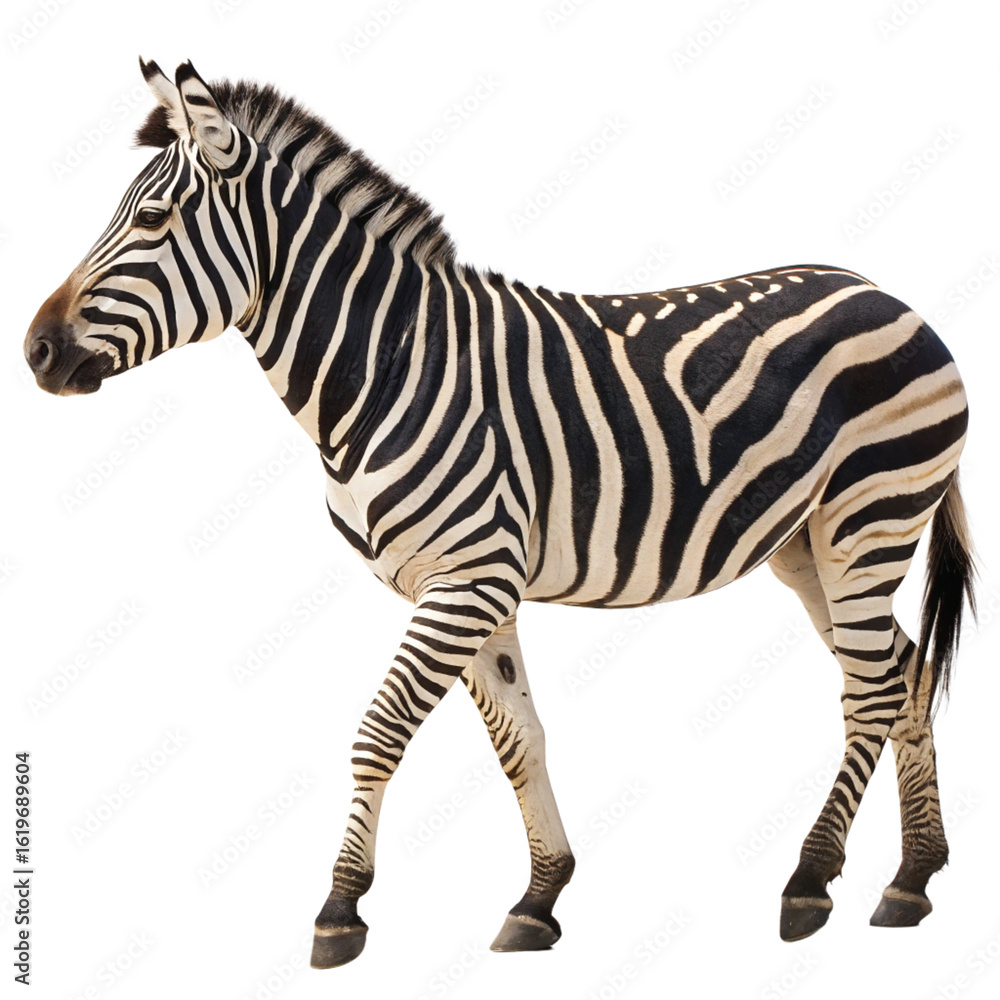 Obraz premium African Wildlife Zebra – PNG for Nature Projects