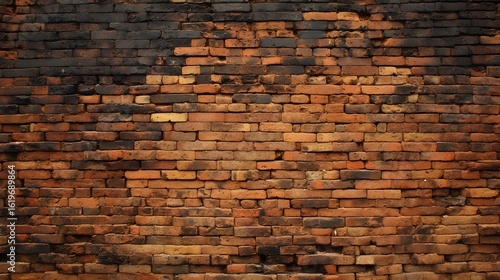 Transform Space with Authentic Orange Brick Kiln Wall Featuring Fired Uneven Bricks for Rustic Charm