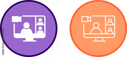 Video Conference Vector Icon