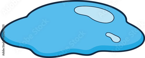 frozen puddle icon on transparent background