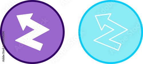 ZigZag Arrow Vector Icon