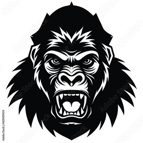 chimpanzee head vector