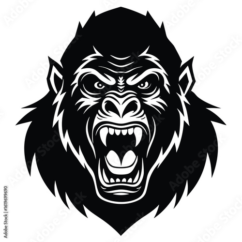 chimpanzee head tattoo