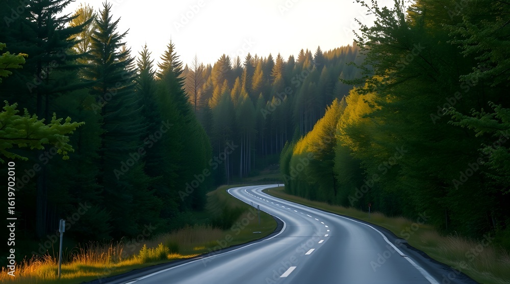 Obraz premium road in the forest