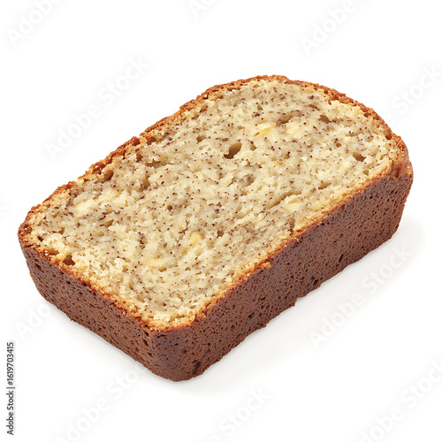 Freshly Baked Banana Bread Loaf with Golden Crust