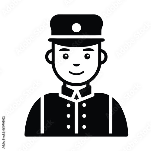 Modern black and white icon set on a clean background