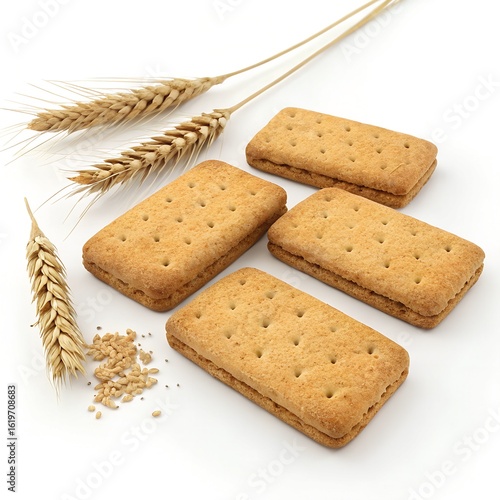 Sandwich Cracker Biscuits with Wheat Ears
