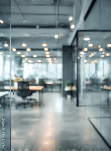 Wallpaper Mural Blurred modern office interior (17) Torontodigital.ca