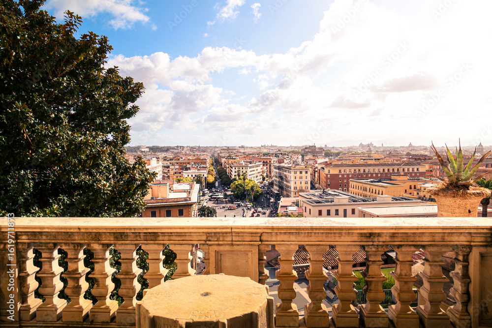 Fototapeta premium view of the roman forum rome italy
