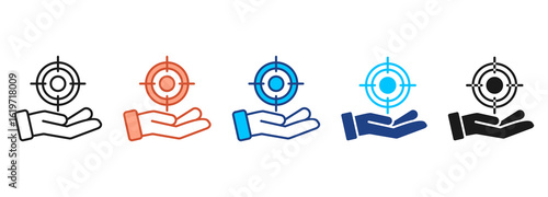 Focus Icon Set Multiple Style Collection