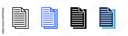 Article Icon Collection With Multiple Styles