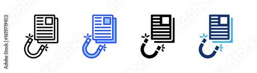 Lead Magnet Icon Collection With Multiple Styles