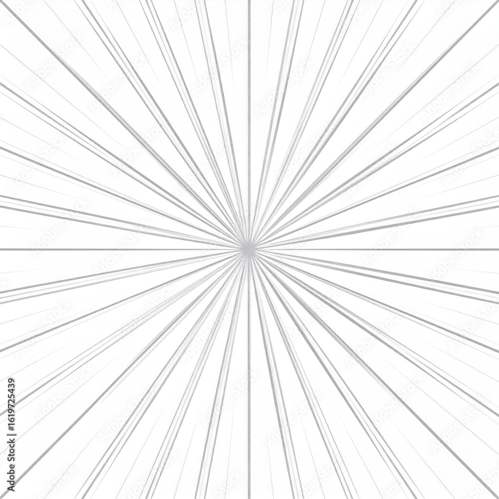 Obraz premium Geometric Starburst Pattern in White and Light Gray with Radiating Lines