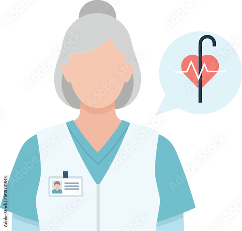 Senior healthcare and geriatric medicine concept with a female caregiver