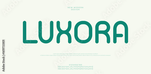 Luxora Modern Futuristic Display Font Alphabet Vector Design for Branding and Logo